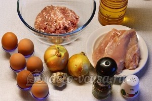 Рулет из фарша с яйцом: Ингредиенты