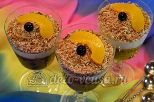 Десерт с консервированными персиками: