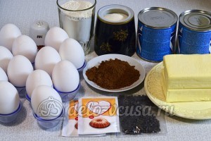 Шахматный торт: Ингредиенты Шахматный торт: Ингредиенты