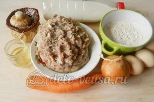 Блинчики с фаршем: Ингредиенты Блинчики с фаршем: Ингредиенты