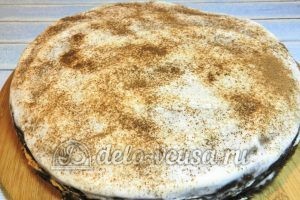 Пирог на кефире с вареньем: Украсить какао