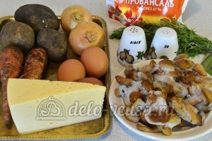 Салат с опятами и сыром: Ингредиенты Салат с опятами и сыром: Ингредиенты
