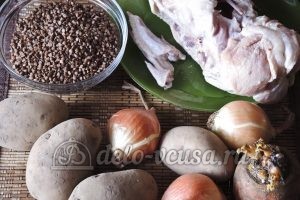 Гречневый суп с курицей: Ингредиенты Гречневый суп с курицей: Ингредиенты