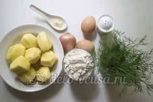 Оладьи из картофельного пюре: Ингредиенты Оладьи из картофельного пюре: Ингредиенты