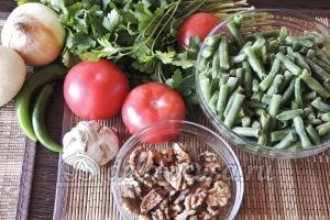 Лобио из стручковой фасоли: Ингредиенты Лобио из стручковой фасоли: Ингредиенты