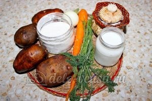 Овощной суп с клецками: Ингредиенты