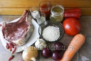 Суп харчо из говядины: Ингредиенты Суп харчо из говядины: Ингредиенты