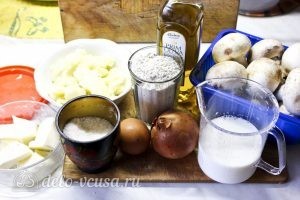 Блинчики с картошкой и грибами: Ингредиенты