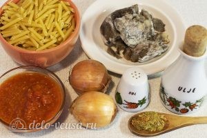 Макароны с грибами: Ингредиенты Макароны с грибами: Ингредиенты