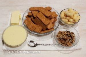 Пирожные из печенья и сгущенки: Ингредиенты Пирожные из печенья и сгущенки: Ингредиенты