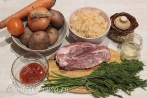 Щи со свининой: Ингредиенты Щи со свининой: Ингредиенты