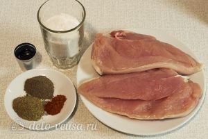 Вяленая куриная грудка: Ингредиенты Вяленая куриная грудка: Ингредиенты