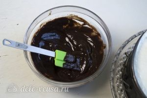 Сливочно-шоколадный торт: Остужаем ганащ