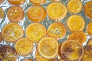 Карамелизированные апельсины: Сушить апельсины в духовке