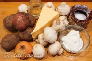 Запеканка с грибами и картофелем: Ингредиенты Запеканка с грибами и картофелем: Ингредиенты