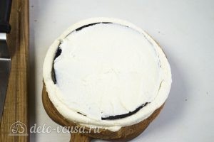 Бисквитный торт с творожным кремом: Собираем торт