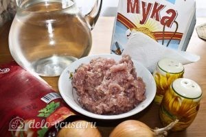 Манты на сковороде: Ингредиенты Манты на сковороде: Ингредиенты