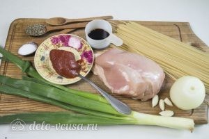 Спагетти с курицей: Ингредиенты