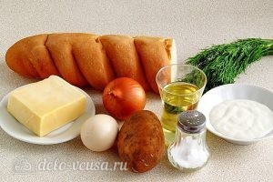 Горячие бутерброды с картофелем: Ингредиенты Горячие бутерброды с картофелем: Ингредиенты