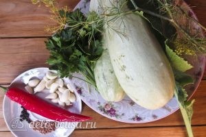 Маринованные кабачки на зиму: Ингредиенты Маринованные кабачки на зиму: Ингредиенты