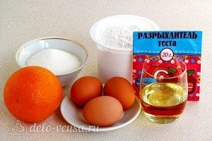 Апельсиновые кексы: Ингредиенты Апельсиновые кексы: Ингредиенты