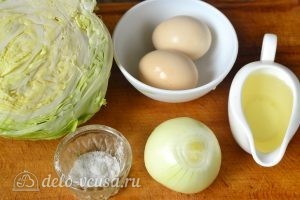 Начинка для пирожков с капустой и яйцом: Ингредиенты Начинка для пирожков с капустой и яйцом: Ингредиенты