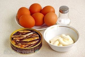 Яйца, фаршированные шпротами: Ингредиенты Яйца, фаршированные шпротами: Ингредиенты