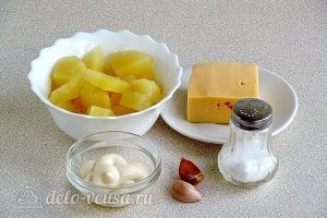 Салат из ананасов с сыром и чесноком: Ингредиенты Салат из ананасов с сыром и чесноком: Ингредиенты