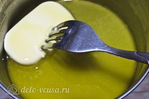 Чизкейк с вишней: Растопить масло