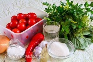 Помидоры черри на зиму: Ингредиенты Помидоры черри на зиму: Ингредиенты