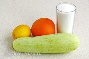 Джем из кабачков с апельсином и лимоном в мультиварке: Ингредиенты Джем из кабачков с апельсином и лимоном в мультиварке: Ингредиенты