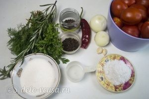 Маринованные помидоры дольками: Ингредиенты Маринованные помидоры дольками: Ингредиенты