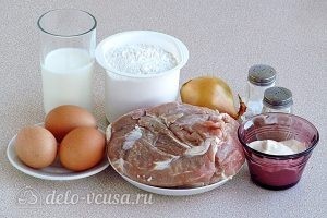 Чебуреки на кефире с мясом: Ингредиенты Чебуреки на кефире с мясом: Ингредиенты