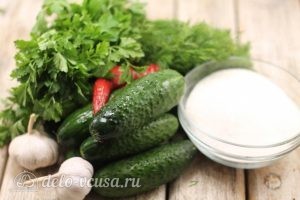 Сладкие огурцы на зиму: Ингредиенты Сладкие огурцы на зиму: Ингредиенты
