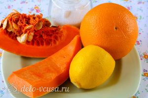 Варенье из тыквы с апельсином и лимоном: Ингредиенты Варенье из тыквы с апельсином и лимоном: Ингредиенты