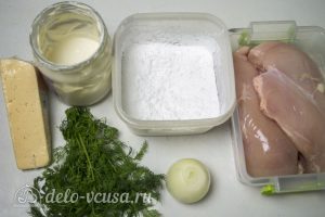 Рубленные куриные котлеты с сыром: Ингредиенты Рубленные куриные котлеты с сыром: Ингредиенты
