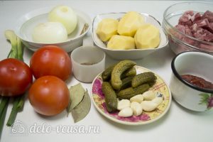Азу из свинины: Ингредиенты Азу из свинины: Ингредиенты