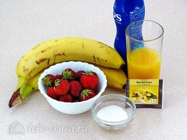 Клубнично-банановый смузи: Ингредиенты