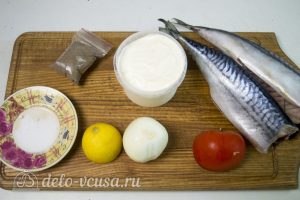 Скумбрия, запеченная с помидорами и лимоном: Ингредиенты Скумбрия, запеченная с помидорами и лимоном: Ингредиенты