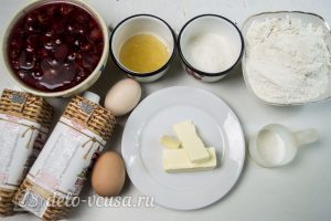 Торт Медовые соты с вишней: Ингредиенты Торт Медовые соты с вишней: Ингредиенты