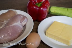 Куриные котлеты с овощами и сыром: Ингредиенты Куриные котлеты с овощами и сыром: Ингредиенты