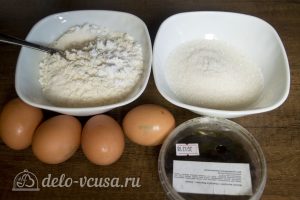 Классический ванильный бисквит: Ингредиенты Классический ванильный бисквит: Ингредиенты