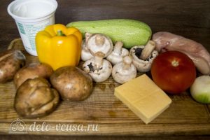 Курица с картофелем и овощами в горшочке: Ингредиенты