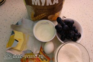Маффины с виноградом: Ингредиенты Маффины с виноградом: Ингредиенты