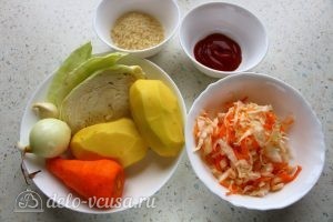 Капустняк с рисом: Ингредиенты Капустняк с рисом: Ингредиенты
