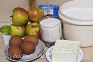 Пирог "Яблоки под снегом": Ингредиенты
