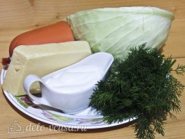 Салат с капустой и ветчиной: Ингредиенты Салат с капустой и ветчиной: Ингредиенты