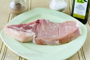 Антрекот из свинины на сковороде: Ингредиенты Антрекот из свинины на сковороде: Ингредиенты