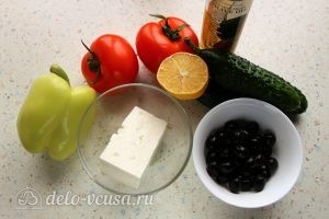 Греческий салат с брынзой: Ингредиенты