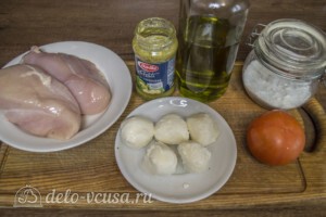 Запеченная куриная грудка с соусом Песто: Ингредиенты Запеченная куриная грудка с соусом Песто: Ингредиенты